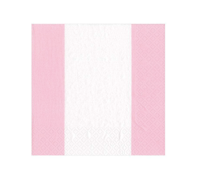 Bandol Stripe Petal Pink Napkin Cocktail