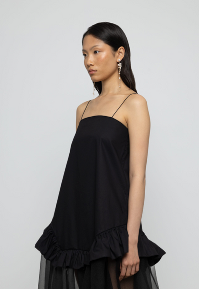 Hitani Organza Maxi Dress Black