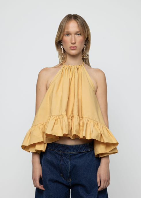Hilary BabyDoll Top Yellow