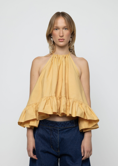 Hilary BabyDoll Top Yellow