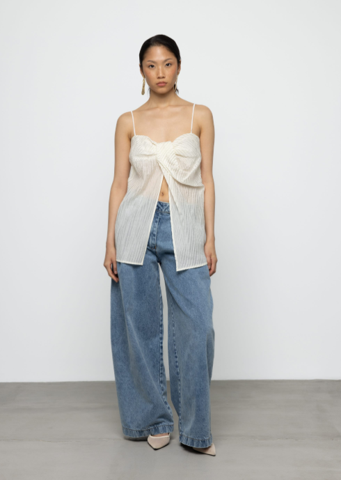 Cami Top Twist Off White