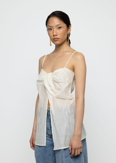 Cami Top Twist Off White