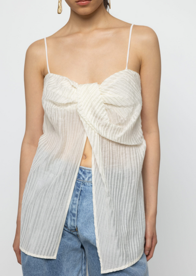 Cami Top Twist Off White