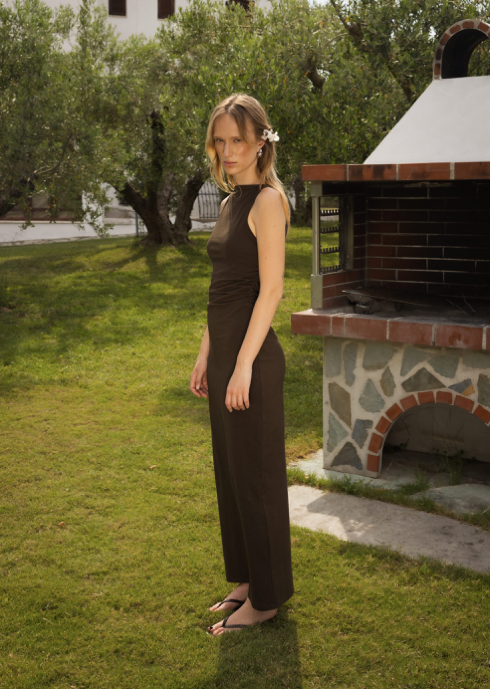 Claudia Maxi Dress Brown