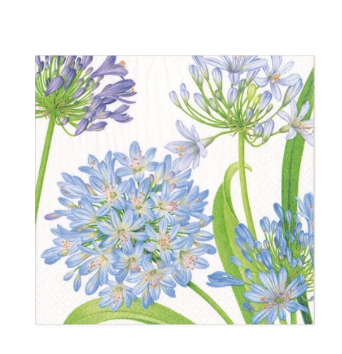 Agapanthus Garden Paper Cocktail Napkins