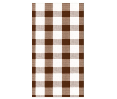 Gingham Chocolate Guest Towel