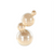 Samira Sculpture Glass Beige 4x4x8in
