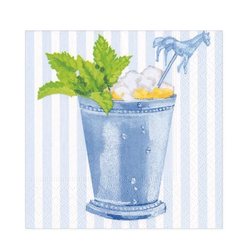 Mint Julep Paper Cocktail Napkins in Blue