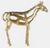 Metal 14"h Horse I llusion Sculpture Gold