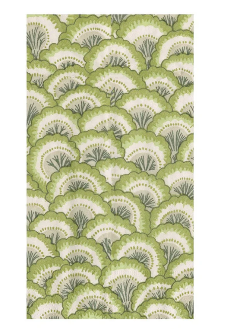 Pontchartrain Scallop Green Guest Towel Napkin