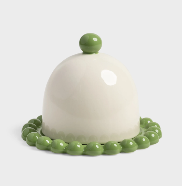 Butter dish perle green