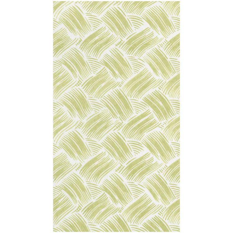 Basketry Moss Green Paper Linen Guest Towel Napkins