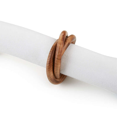 Wooden 3Ring Napkin Ring Natural