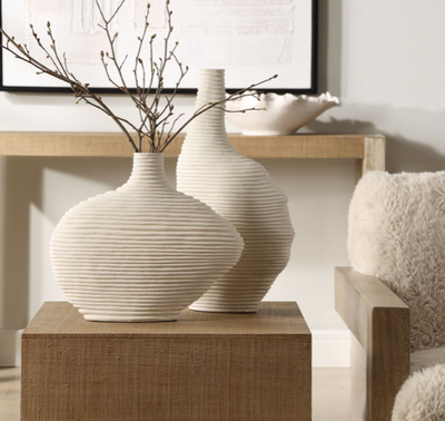 Duostacked Vases Matte White