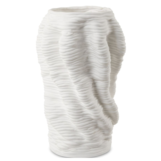 Stratified  Vase White