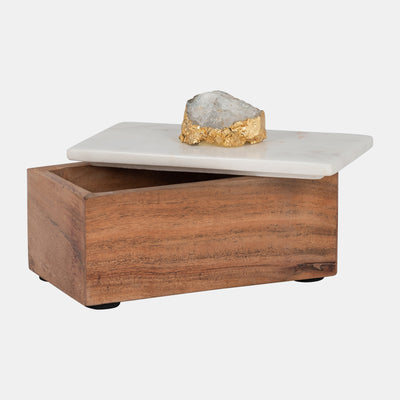 Box Wood Marble Clear Agate 7inch