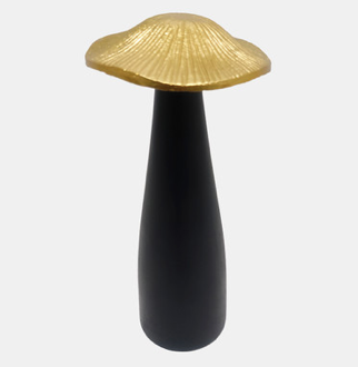 Metal Mushroom Deco Black/Gold