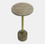 Travertine Accent Table Natural Gold