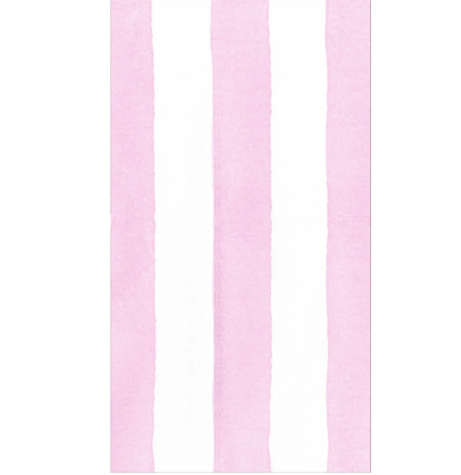 Cafe Stripe Light Pink Paper Linen Guest Towels