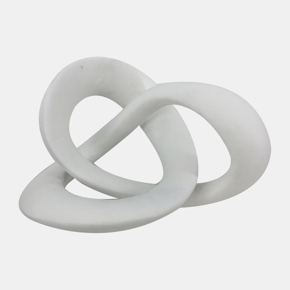10" Sculptured Knot  White