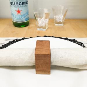 Square Wood Napkin Ring