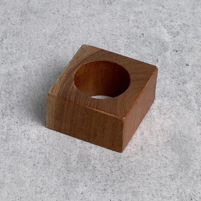 Square Wood Napkin Ring
