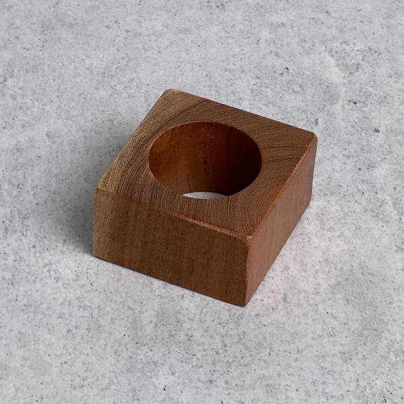 Square Wood Napkin Ring