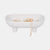 Footed Rounded Rectangle Bowl White