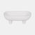 Footed Rounded Rectangle Bowl White