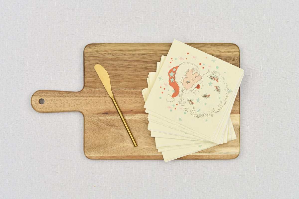 Board Gift Kit Vintage Santa Napkin