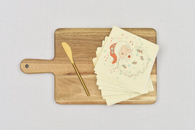 Board Gift Kit Vintage Santa Napkin