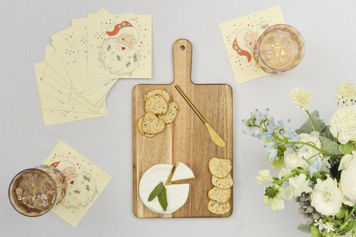 Board Gift Kit Vintage Santa Napkin