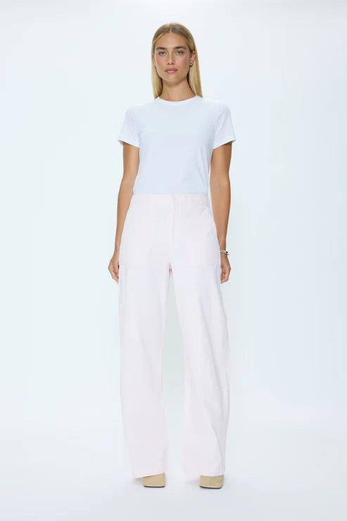 Wren Relaxed Straight Utility Pant Ice Pink
