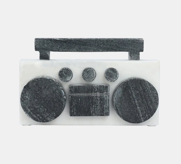 Marble Boombox White Black