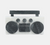 Marble Boombox White Black