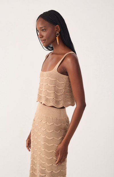 Denys Crop Top Beige