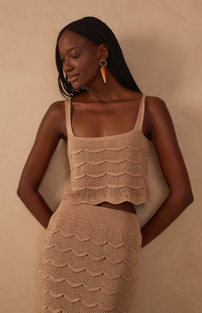 Denys Crop Top Beige