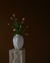 Sumo Vase Slim Bone White