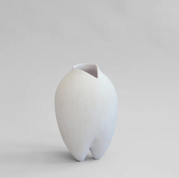 Sumo Vase Slim Bone White
