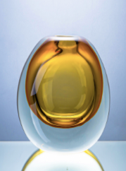 Glass Inana Vase Amber