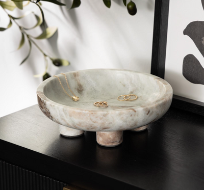 Gray Marble Decorative Bowl
