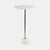 Marble Ball Base Accent Table White Gold