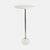 Marble Ball Base Accent Table White Gold