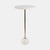 Marble Ball Base Accent Table White Gold
