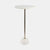 Marble Ball Base Accent Table White Gold