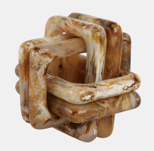 Marbled Resin Knot de 6in