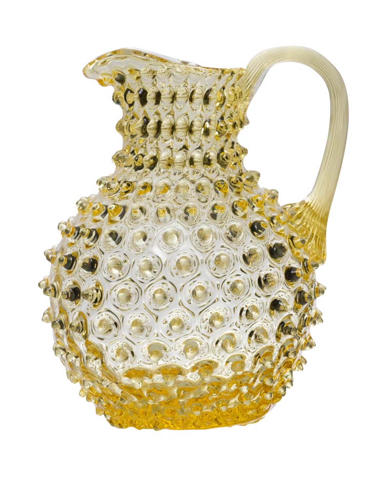 Hobnail Pitcher 2L Yellow