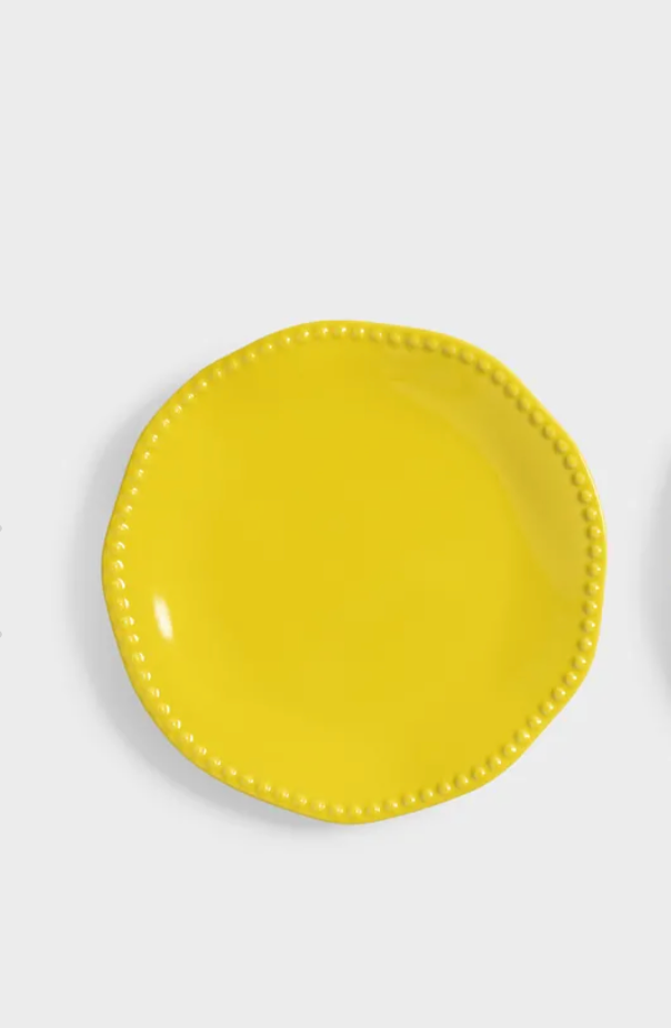 Plate Perle Yellow