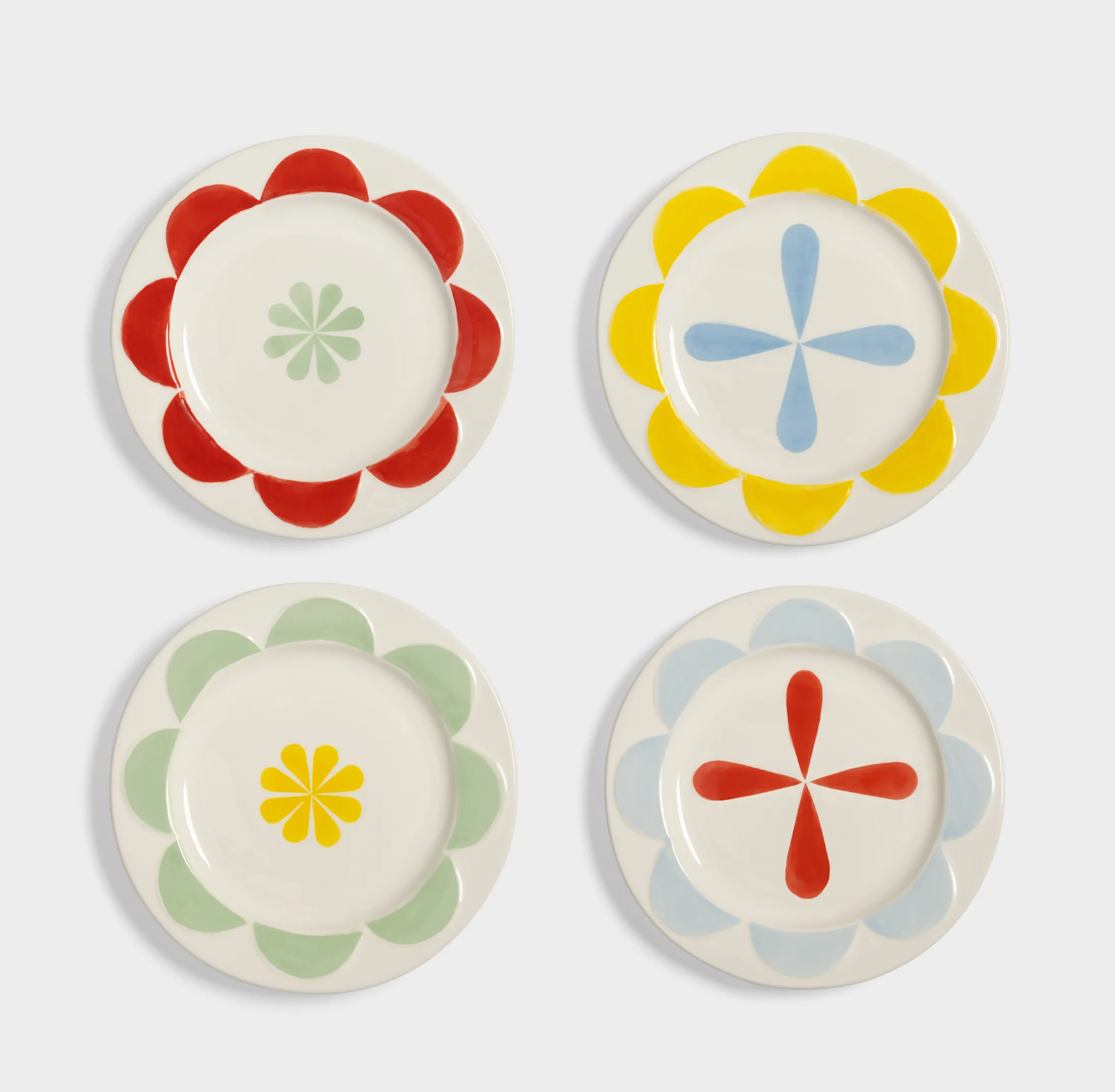 Plate Folk Small set of 4