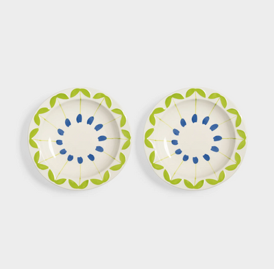 Bowl Folk Blue Large set of 2